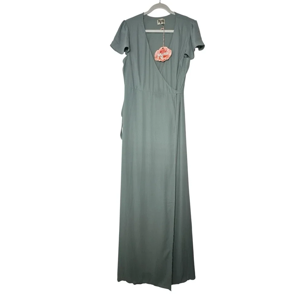 New Show Me Your Mumu Noelle Maxi Wrap Dress Women's‎ Large Bridesmaids Wedding